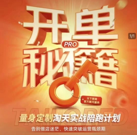 淘宝开单秘籍PRO，量身定制淘天实战陪跑计划，告别做店迷茫、快速突破运营瓶颈期(更新)-学链网创
