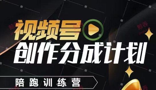 视频号创作分成计划陪跑训练营，手把手教会你如何制作视频，细水长流型项目-学链网创