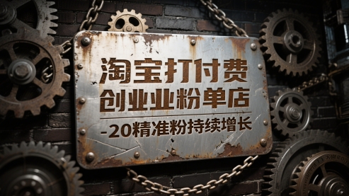淘宝打付费创业粉单店每天稳定10-20精准粉持续增长【揭秘】-学链网创