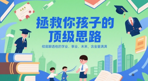 付费文章：拯救你孩子的顶级思路，彻底聊透他的学业、事业、未来，含金量满满-学链网创