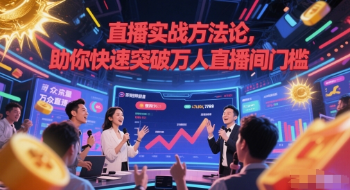 直播实战方法论，助你快速突破万人直播间门槛-学链网创