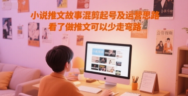 小说推文故事混剪起号及运营思路，看了做推文可以少走弯路-学链网创
