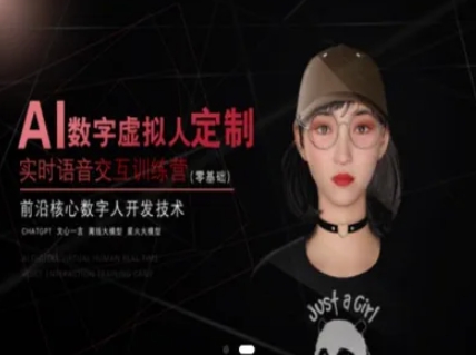 AI数字虚拟人定制，实时语音交互训练营(零基础)，前沿核心数字人开发技术-学链网创