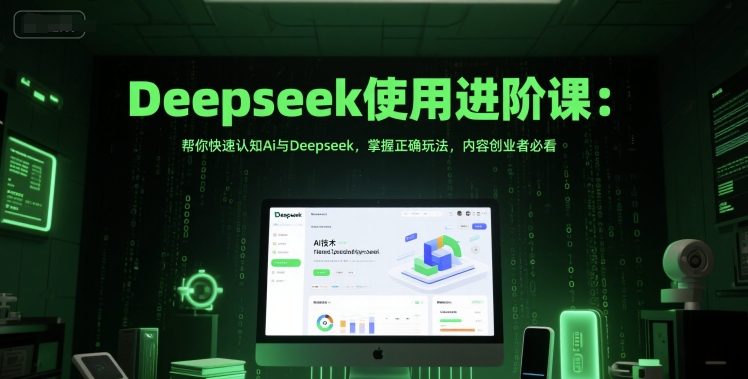 Deepseek使用进阶课：帮你快速认知Ai与Deepseek，掌握正确玩法，内容创业者必看-学链网创