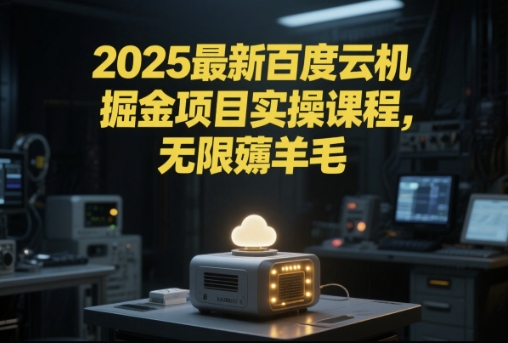 2025最新百度云机掘金项目实操课程单窗口保底5-10元月收益单窗口150+【揭秘】-学链网创