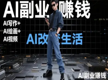 AI改变生活(Ai写作+AI绘画+Ai视频)，AI副业挣钱-学链网创