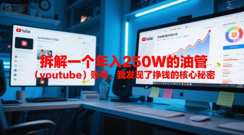 付费文章：拆解一个年入250W的油管(youtube)账号，我发现了挣钱的核心秘密-学链网创