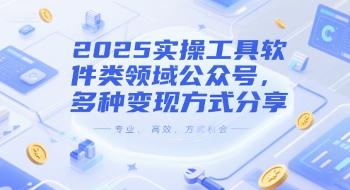 2025实操工具软件类领域公众号，多种变现方式分享-学链网创