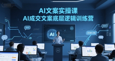 AI文案实操课,AI成交文案底层逻辑训练营-学链网创