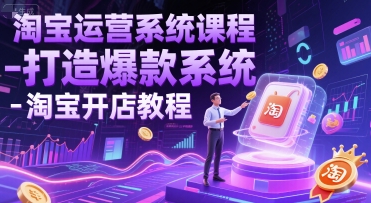 淘宝运营系统课程-打造爆款系统-淘宝开店教程-学链网创