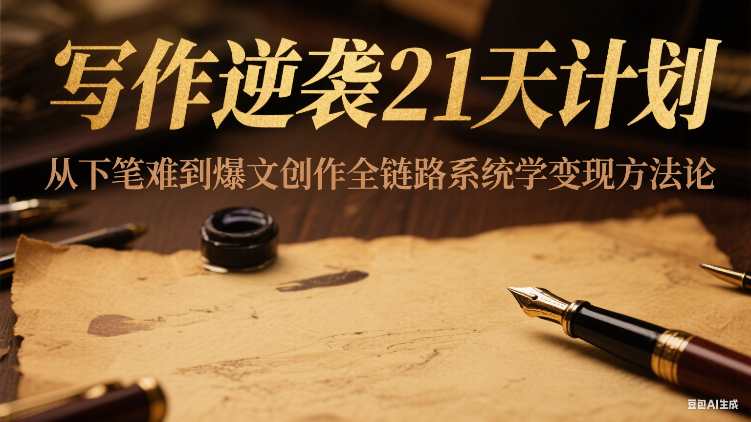 写作逆袭21天计划：从下笔难到爆文创作全链路系统学变现方法论-学链网创