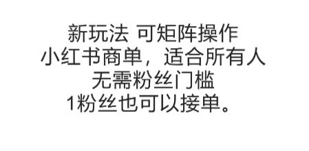可矩阵操作，小红书商单新玩法，适合所有人，无需粉丝门槛，1粉丝也可以接单-学链网创