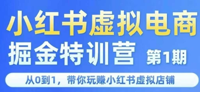 小红书虚拟电商掘金特训营第1期，从0到1，带你玩转小红书虚拟店铺-学链网创