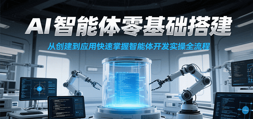 AI智能体零基础搭建实操课，从创建到应用快速掌握智能体开发全流程！-学链网创