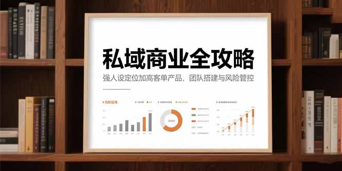 私域商业全攻略，强人设定位加高客单产品，团队搭建与风险管控-学链网创