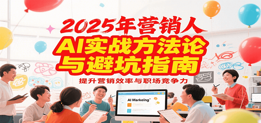 2025年营销实战方法论与避坑指南，利用AI提升营销效率与职场竞争力-学链网创