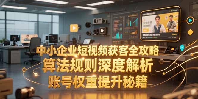 中小企业短视频获客全攻略，算法规则深度解析，账号权重提升秘籍-学链网创