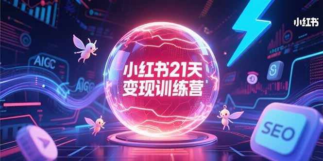 小红书21天变现训练营，AIGC工具高效应用，SEO优化核心技巧-学链网创