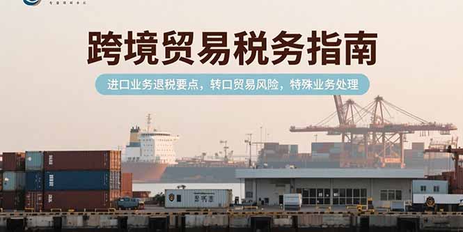 跨境贸易税务指南，进口业务退税要点，转口贸易风险，特殊业务处理-学链网创