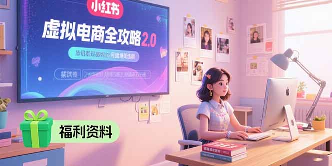 虚拟电商全攻略2.0，开店选品实操流程，账号定位、货源发布、笔记发布技巧-学链网创