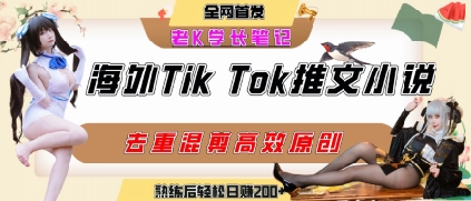 海外tiktok小说推文暴力项目，高停留率，高转化率，上手后一天搞顿饭钱不是问题-学链网创