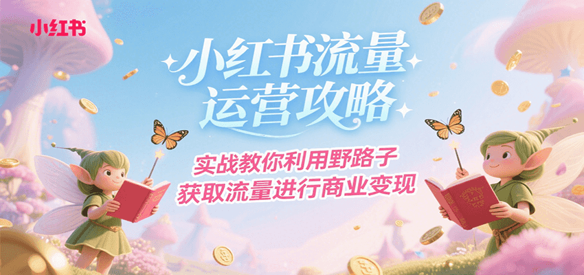 小红书流量运营攻略，实战教你利用野路子获取流量进行商业变现-学链网创