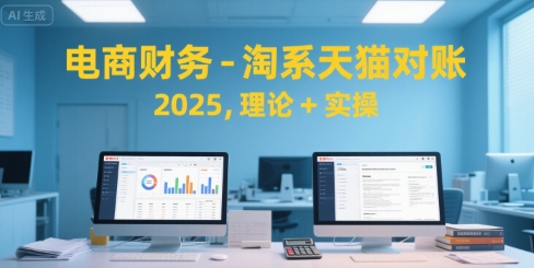 电商财务-淘系天猫对账2025，理论+实操-学链网创