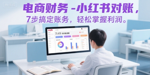 电商财务-小红书对账，7步搞定账务，轻松掌握利润-学链网创