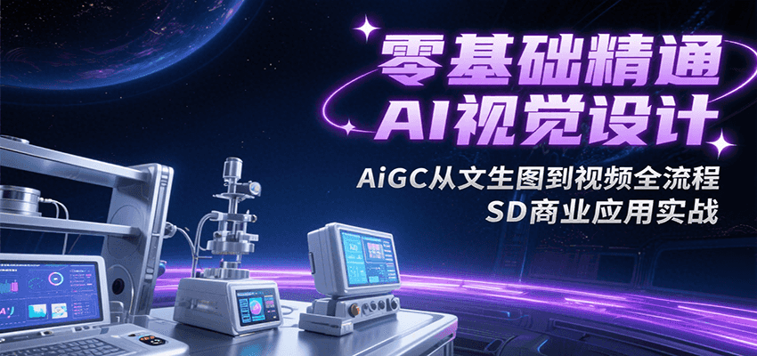 零基础精通AI视觉设计，AiGC从文生图到视频全流程，SD商业应用实战-学链网创