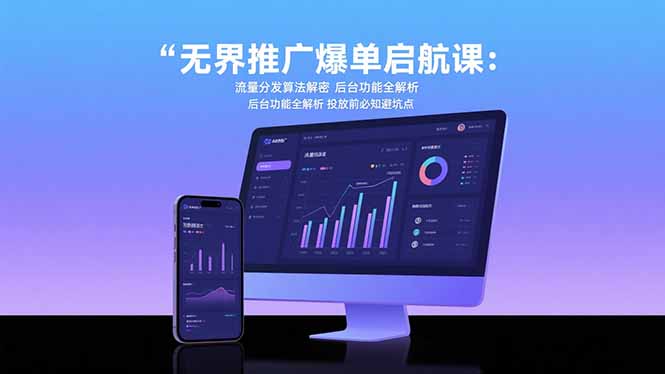 无界推广爆单启航课：流量分发算法解密 后台功能全解析 投放前必知避坑点-学链网创