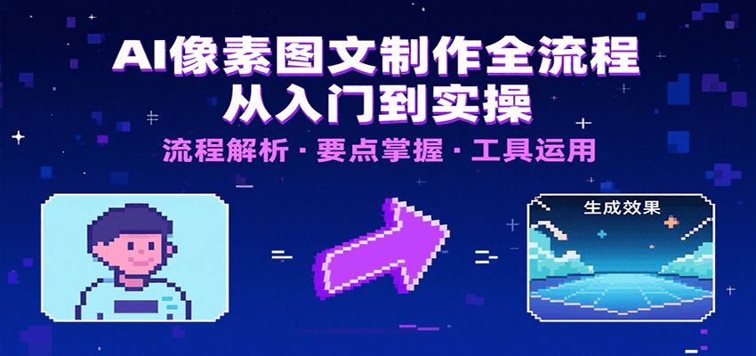 AI像素图文制作全流程：内容要点、文案选择及所用工具，助你快速入局-学链网创