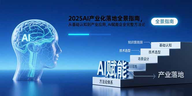 2025AI产业化落地全景指南，从基础认知到产业应用，AI赋能企业完整方法论-学链网创