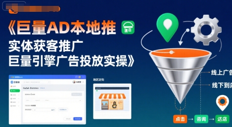 巨量AD本地推实体获客推广，巨量引擎广告投放实操-学链网创