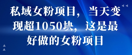 私域女粉项目，当天变现超1k，这是最好做的女粉项目，可放大操作-学链网创