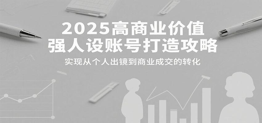2025高商业价值强人设账号打造攻略，实现从个人出镜到商业成交的转化-学链网创
