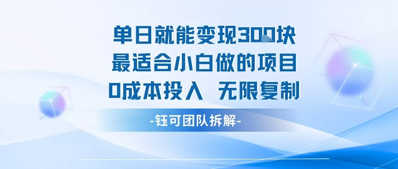 单日就能变现3张最适合小白做的项目0成本投入 无限复制-学链网创