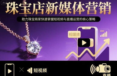 珠宝店新媒体营销，助力珠宝商家快速掌握短视频与直播运营的核心策略-学链网创