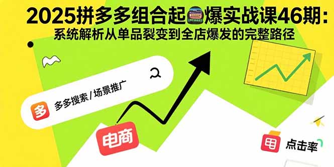 2025拼多多组合起爆实战课46期：系统解析从单品裂变到全店爆发的完整路径-学链网创