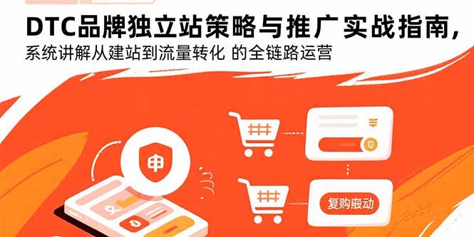 DTC品牌独立站策略与推广实战指南，系统讲解从建站到流量转化的全链路运营-学链网创