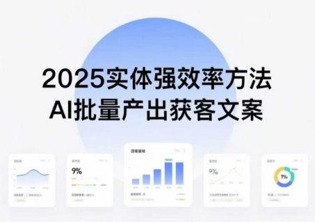 实体强效率方法：AI批量产出获客文案，2025年普通人拥抱AI，实现实体创收-学链网创