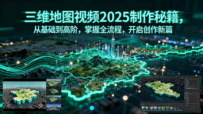 三维地图视频2025制作秘籍，从基础到高阶，掌握全流程，开启创作新篇-学链网创