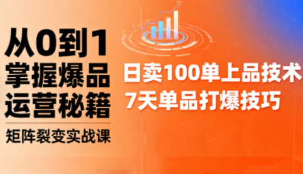 抖音小店爆品打造与矩阵裂变实战课-学链网创