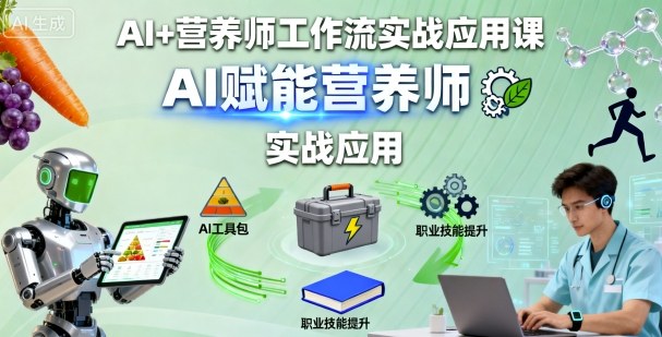 AI+营养师工作流实战应用课，AI赋能营养师-学链网创