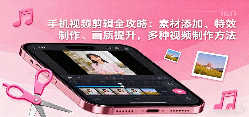 手机视频剪辑全攻略：素材添加、特效制作、画质提升，多种视频制作方法-学链网创