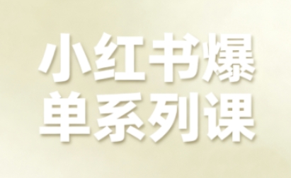 小红书爆单系列课，聚焦小红书电商全链路增长-学链网创