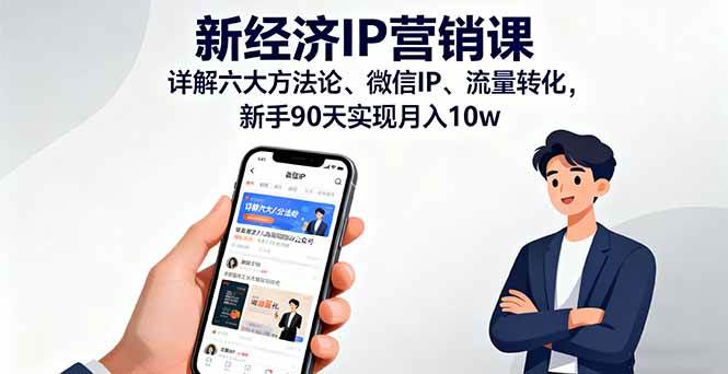 （16194期）新经济IP营销课：详解六大方法论、微信IP、流量转化，新手90天实现月入10w-学链网创