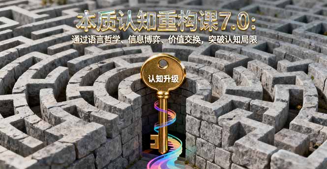 本质认知重构课7.0：通过语言哲学、信息博弈、价值交换，突破认知局限-学链网创