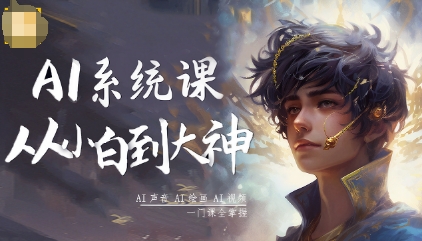 AI系统课程，从小白到大神系统学AI，AI声音-AI绘画-AI视频一门课全掌握-学链网创