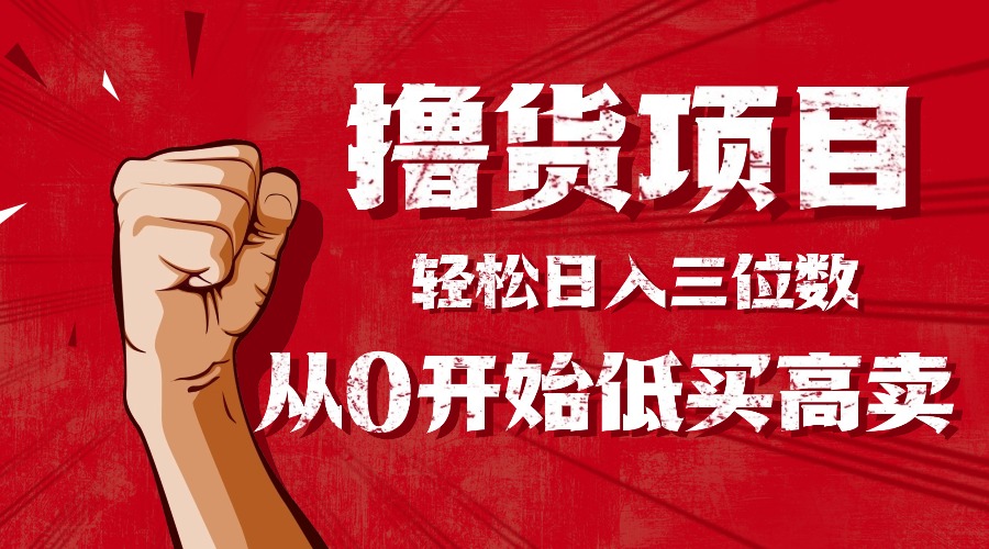 手把手教你撸货，从0开始低买高卖，小白轻松实现日入三位数!!!-学链网创