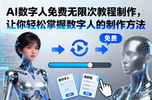 AI数字人免费无限次教程制作，让你轻松掌握数字人的制作方法-学链网创